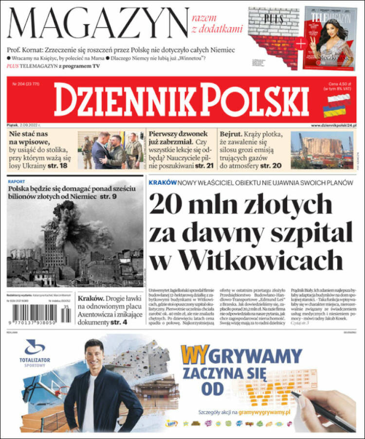 Portada de Dziennik (Polonia)