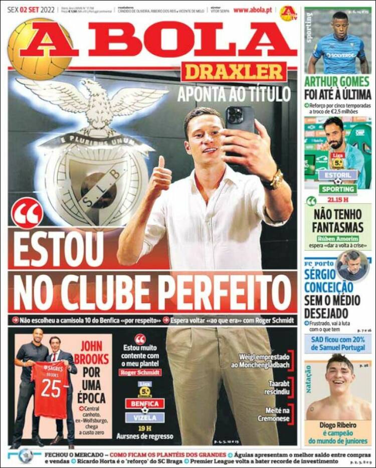 Portada de A Bola (Portugal)