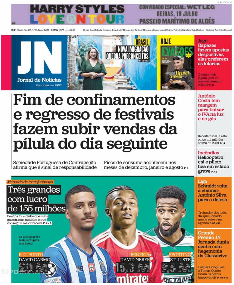 Portada de Jornal de Notícias (Portugal)