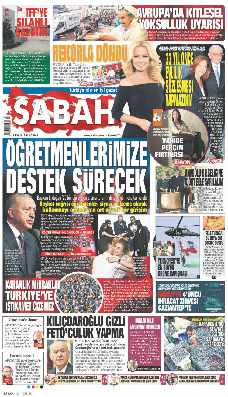 Portada de Sabah (Turqu&iacute;a)