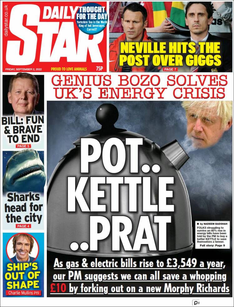 Portada de Daily Star (Reino Unido)