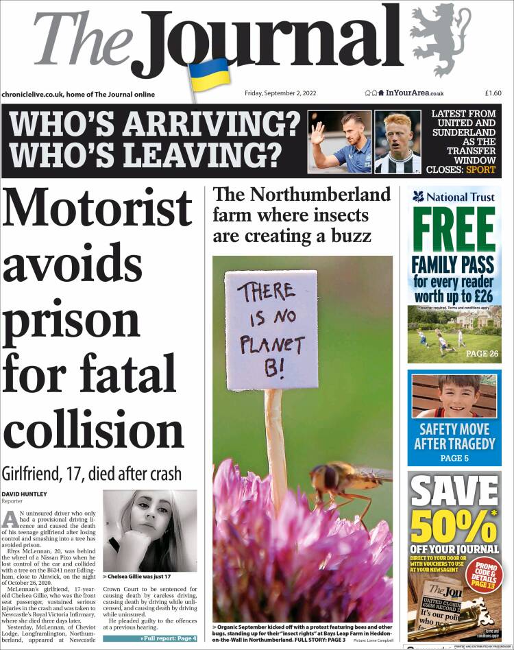 Portada de The Journal (Reino Unido)