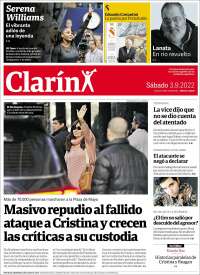 Portada de Clarín (Argentina)