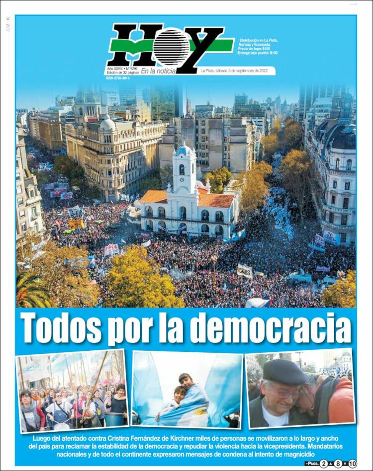 Portada de Diario Hoy (Argentina)