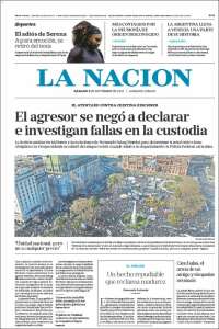 Portada de La Nación (Argentina)