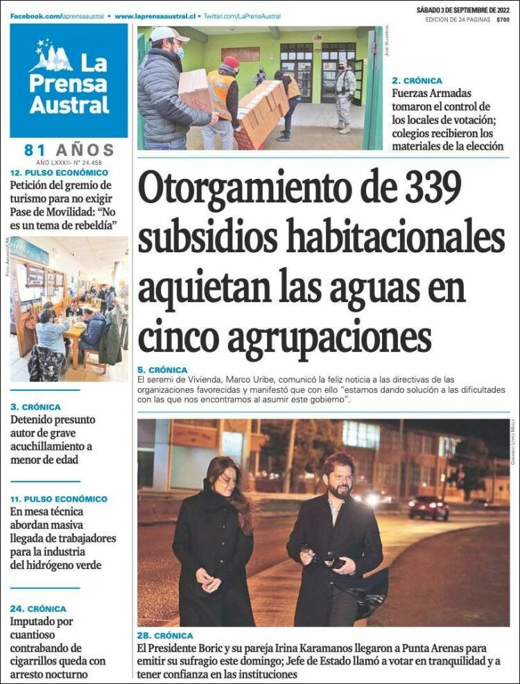 Portada de El Magallanes (Chile)