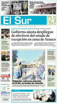 Portada de El Sur (Chile)