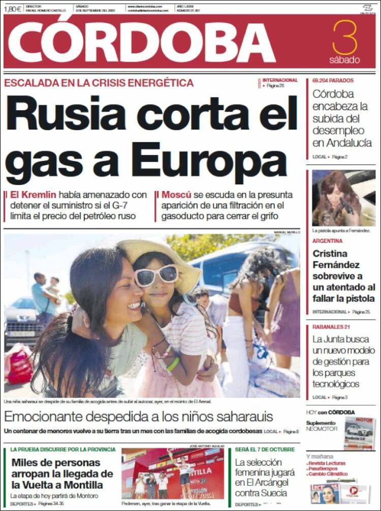 Portada de Diario de Córdoba (España)