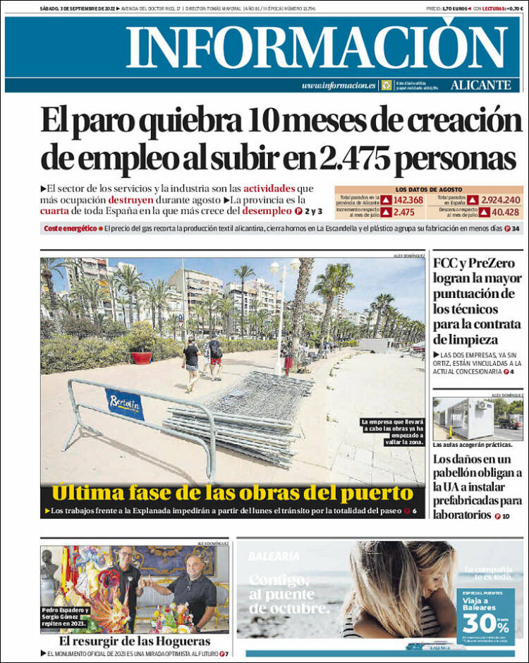 Portada de Diario Información (España)