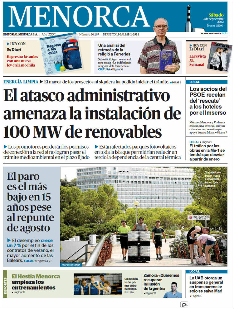 Portada de Menorca - Diario Insular (España)