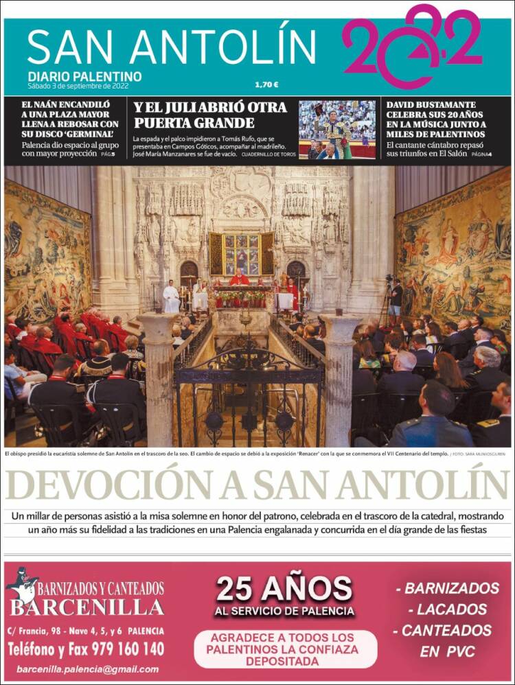 Portada de Diario Palentino (España)