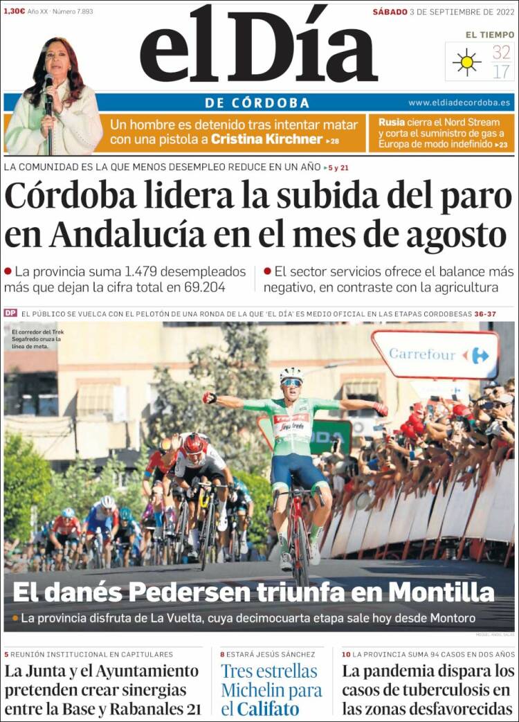 Portada de El Día de Córdoba (España)