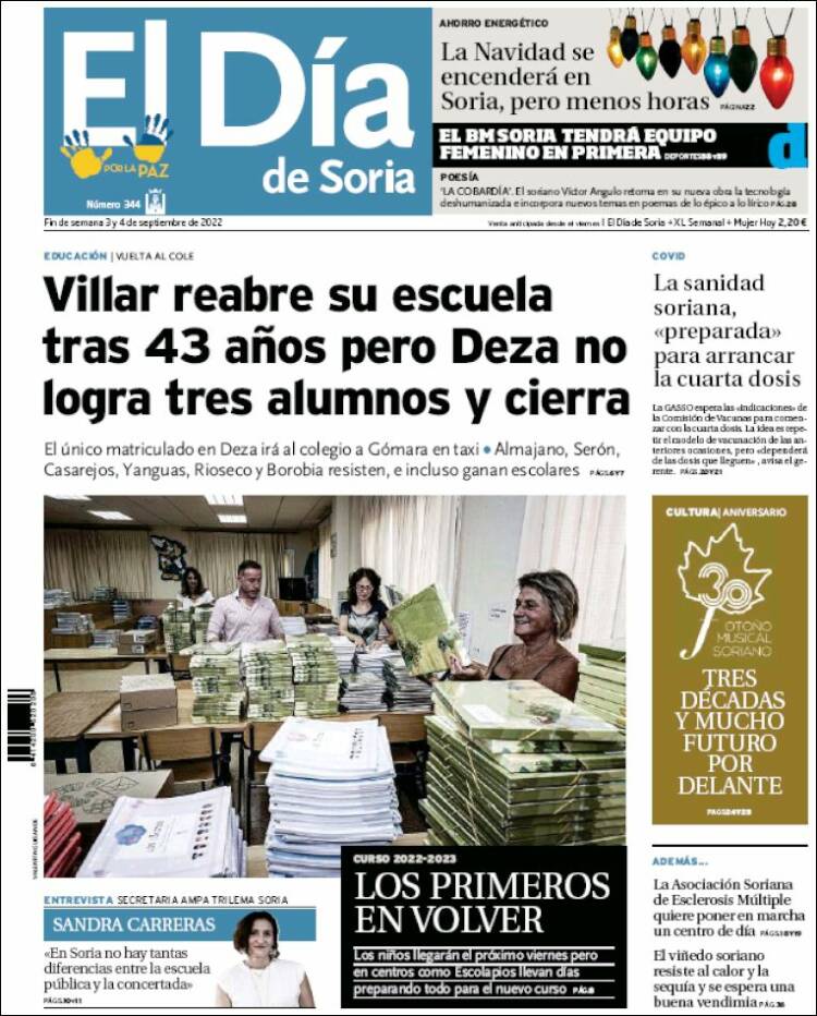 Portada de El Día de Soria (España)