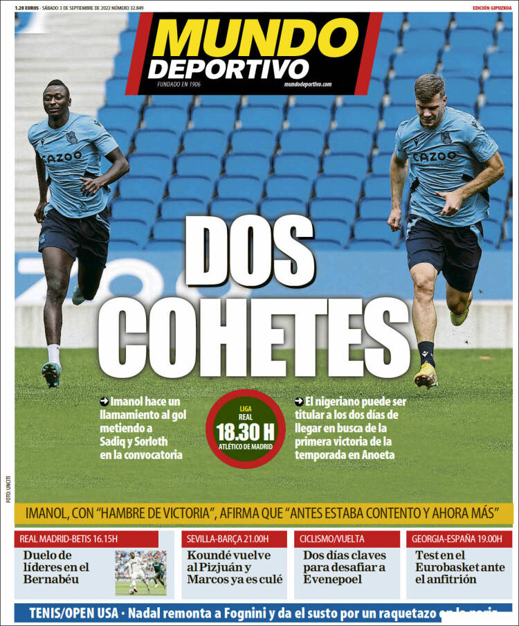 Portada de Mundo Deportivo Gipuzkoa (España)