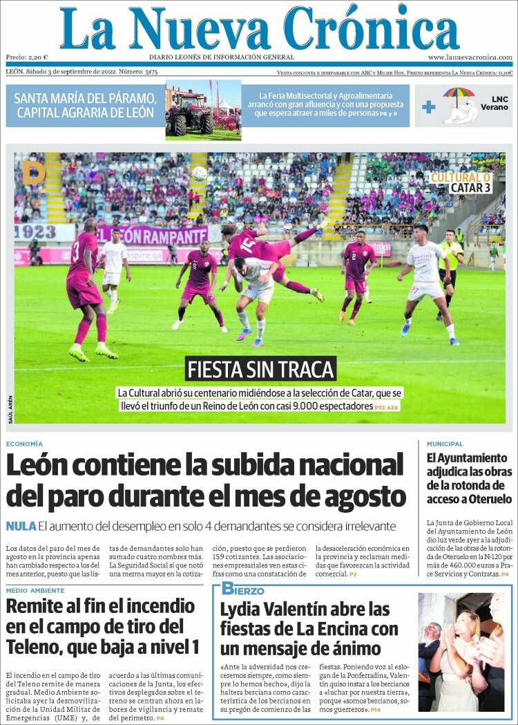 Portada de La Nueva Crónica (España)