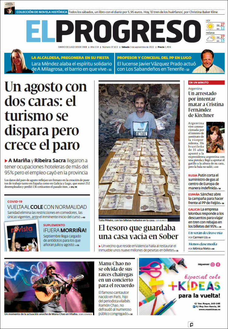 Portada de El Progreso (España)