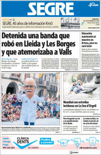 Portada de Segre  (España)