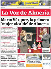 Portada de La Voz de Almería (España)