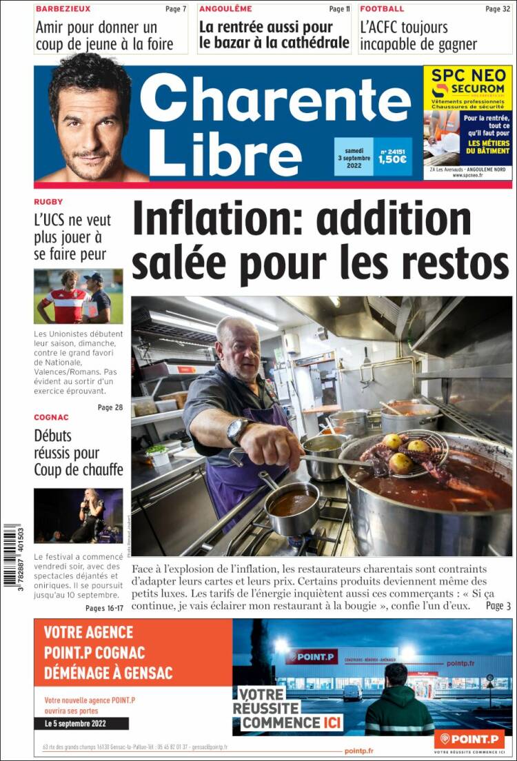 Portada de Charente Libre (France)