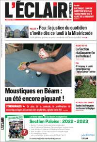 Portada de L'Eclair des Pyrénées (France)