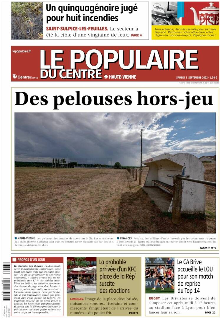 Portada de Le Populaire du Centre (France)