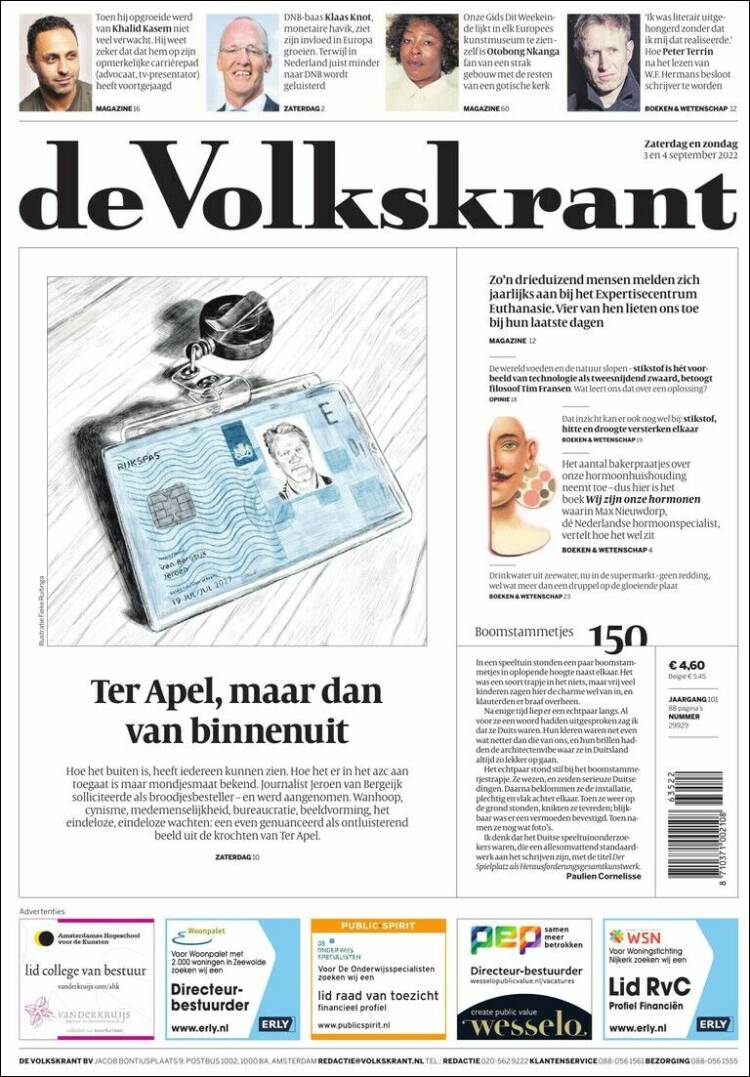 Portada de De Volkskrant (Netherlands)