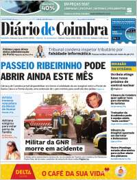 Portada de Diário de Coimbra (Portugal)