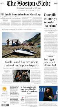 Portada de Boston Globe (USA)