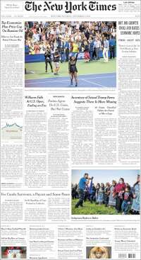 Portada de New York Times (USA)