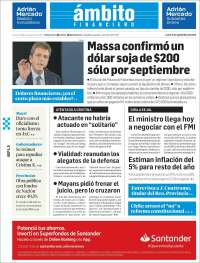 Portada de Diario Ambito Financiero (Argentina)