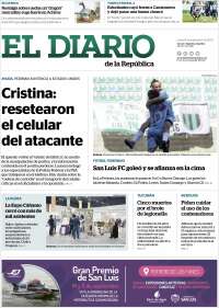 Portada de Diario de la República (Argentina)