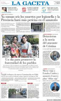 Portada de La Gaceta (Argentina)