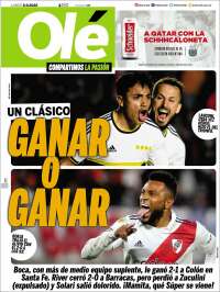 Portada de Olé (Argentina)