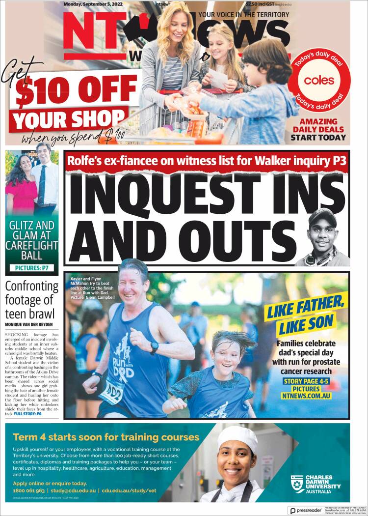 Portada de Northern Territory News (Australia)