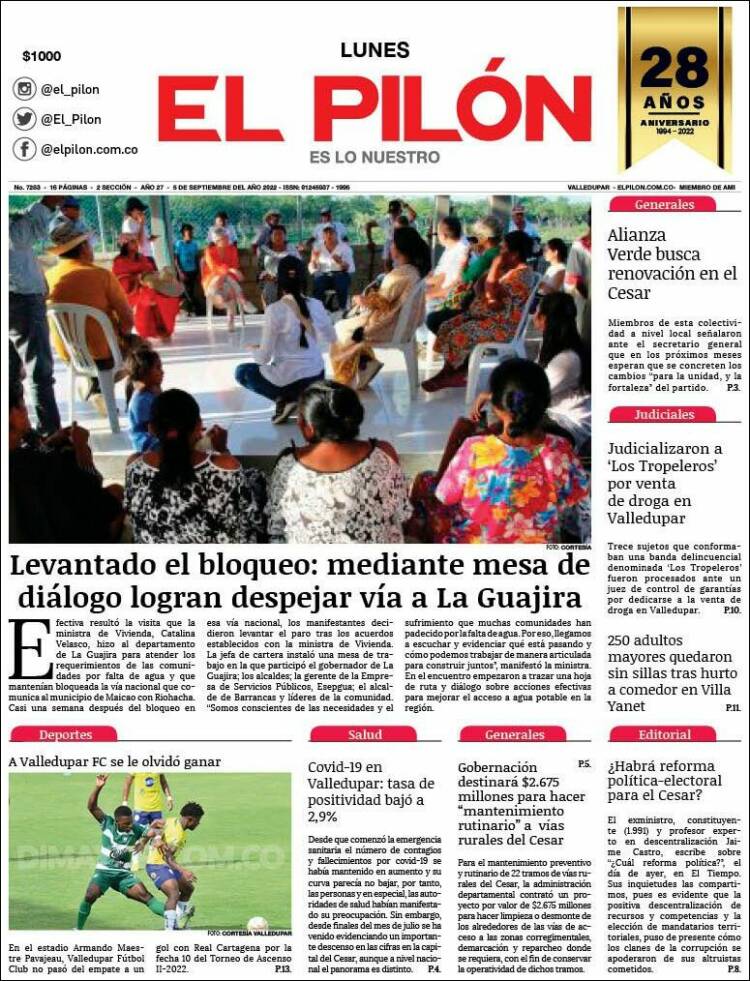 Portada de El Pilón (Colombia)