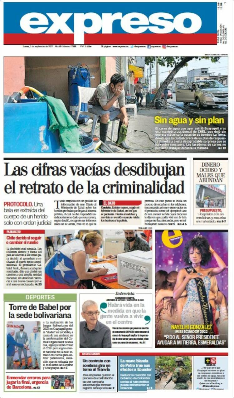 Portada de Expreso (Ecuador)