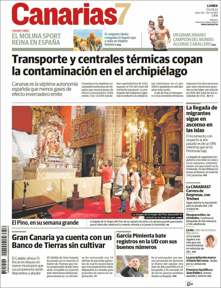 Portada de Canarias 7 (España)