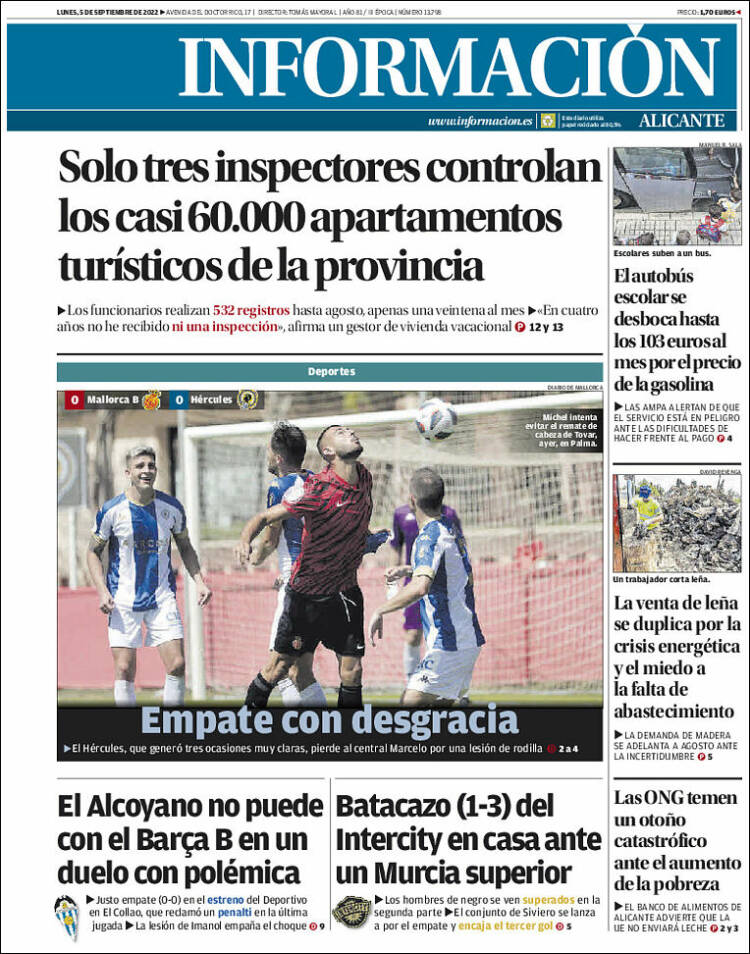 Portada de Diario Información (España)