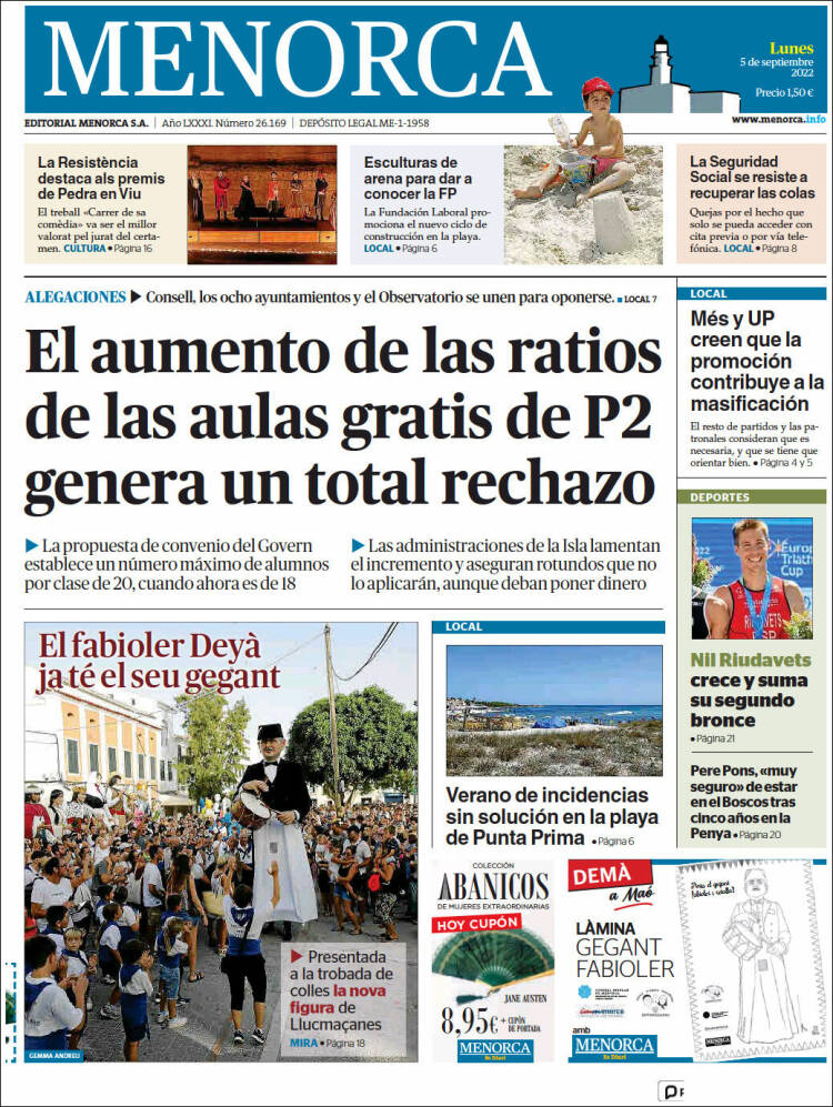 Portada de Menorca - Diario Insular (España)