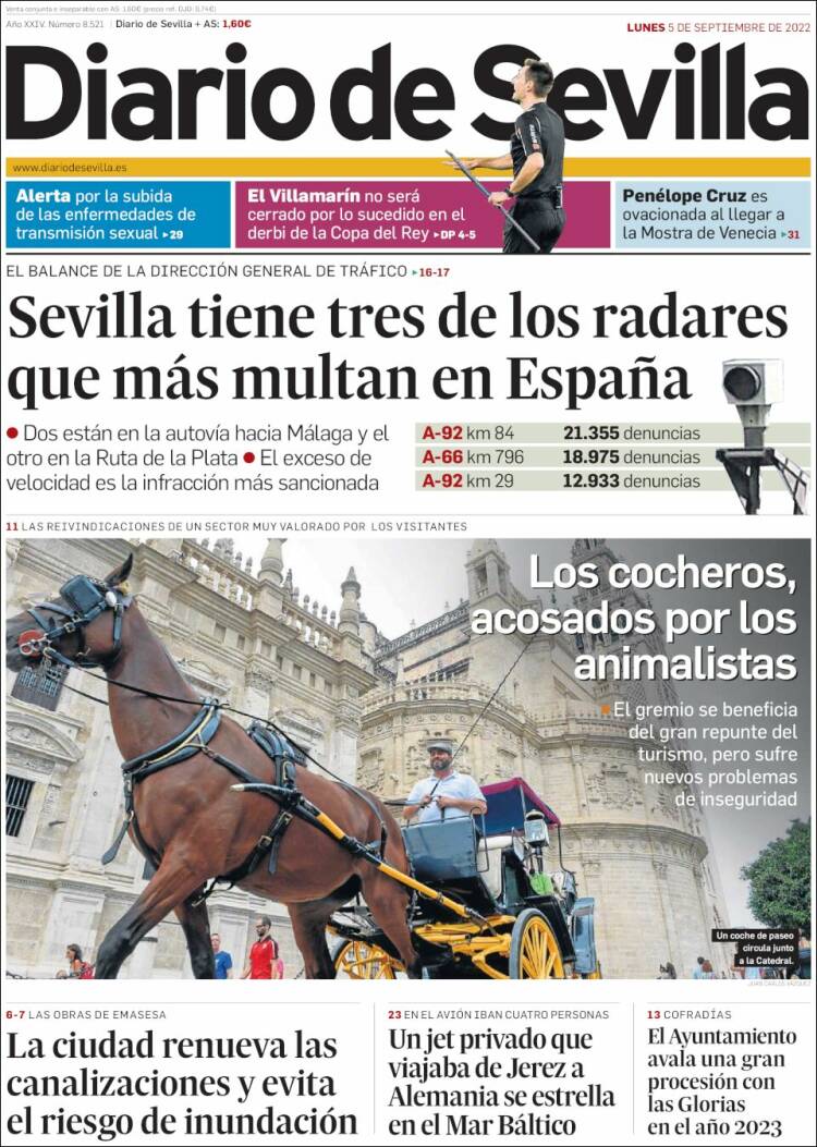 Portada de Diario de Sevilla (Espa&ntilde;a)