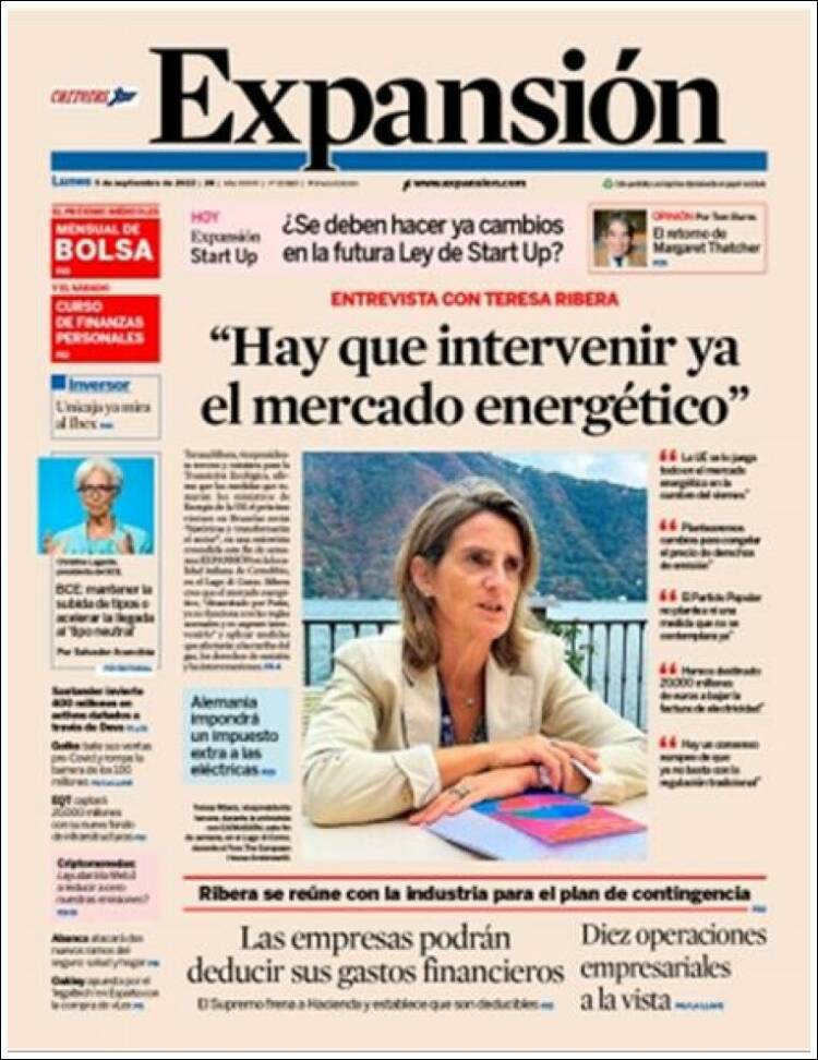 Portada de Expansión (Espagne)