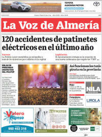 Portada de La Voz de Almería (España)