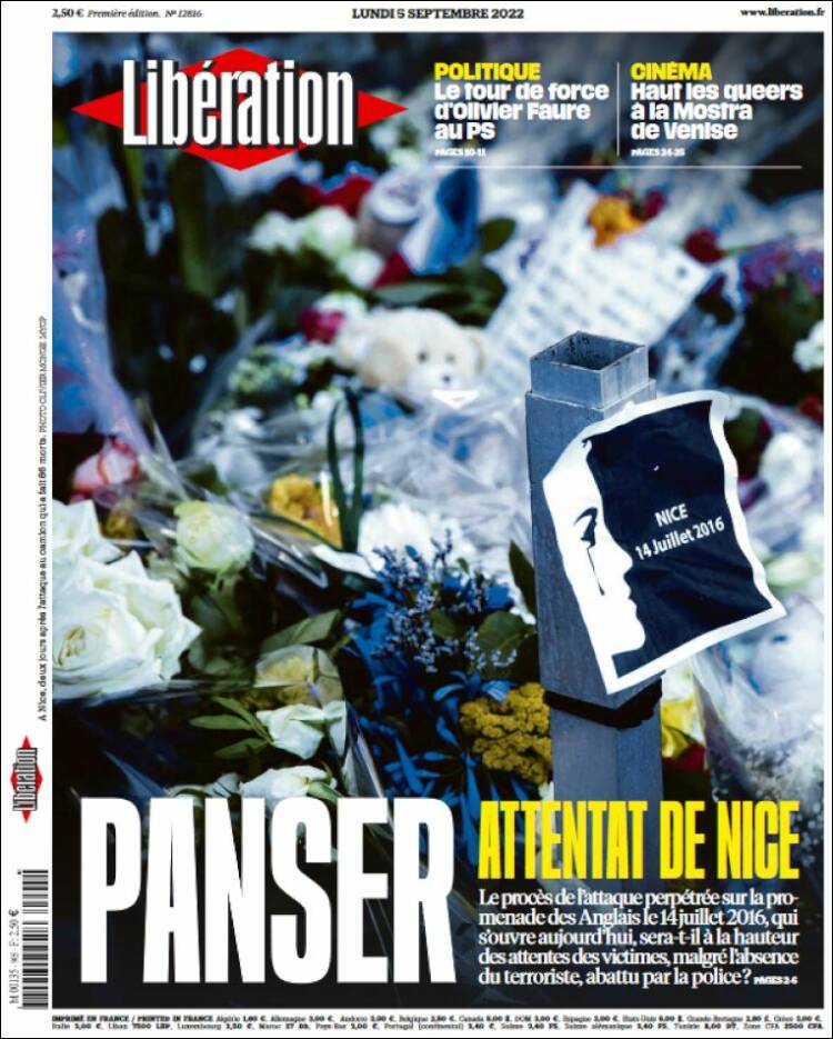Portada de Libération (Francia)