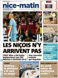 Portada de Nice-Matin (Francia)