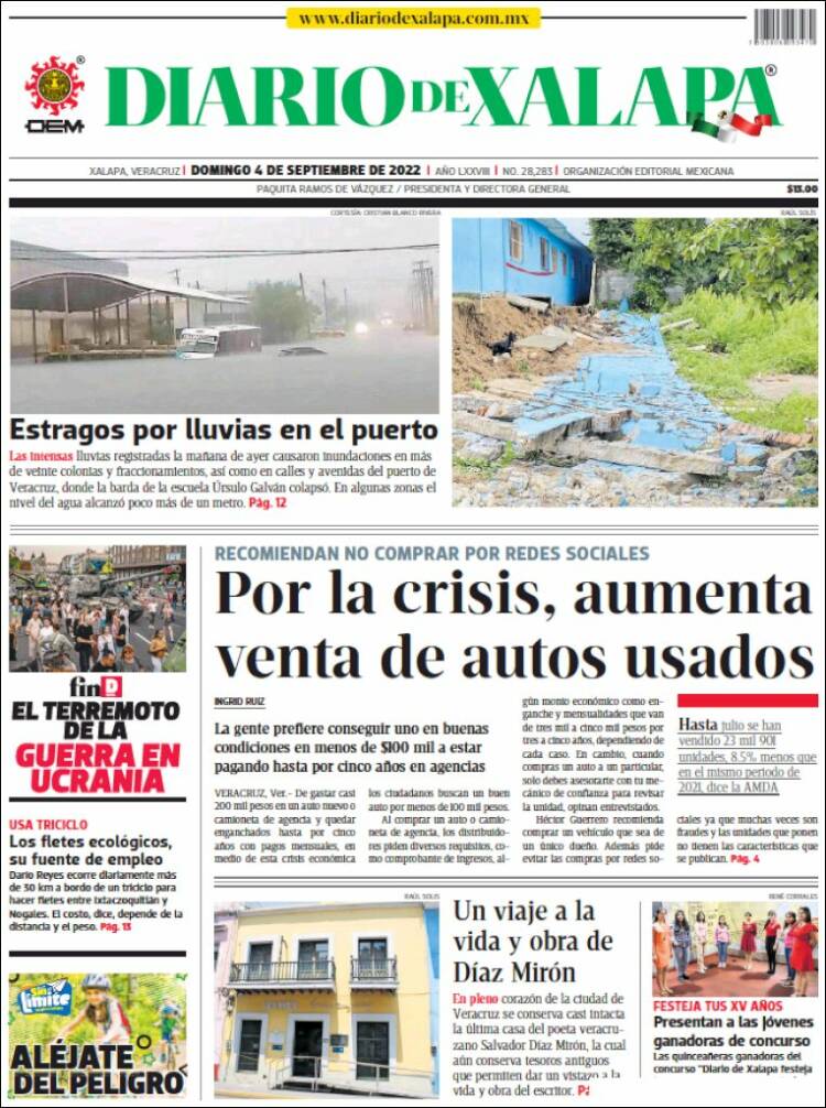 Portada de Diario de Xalapa (México)