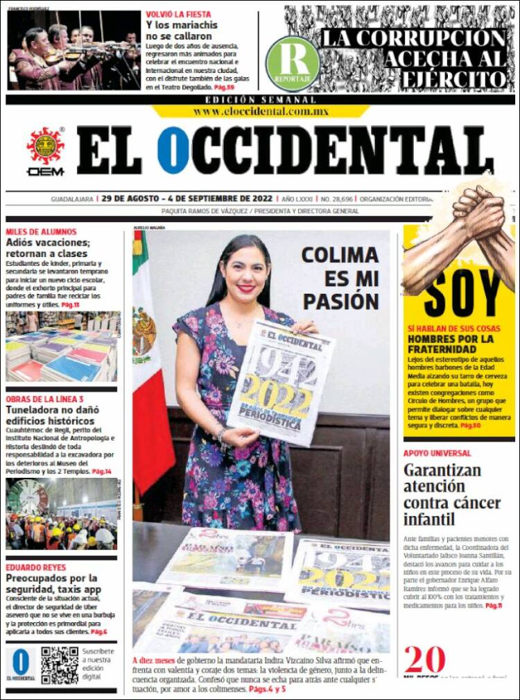 Portada de El Occidental (México)