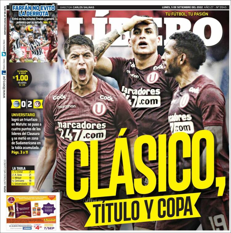 Portada de Líbero (Per&uacute;)