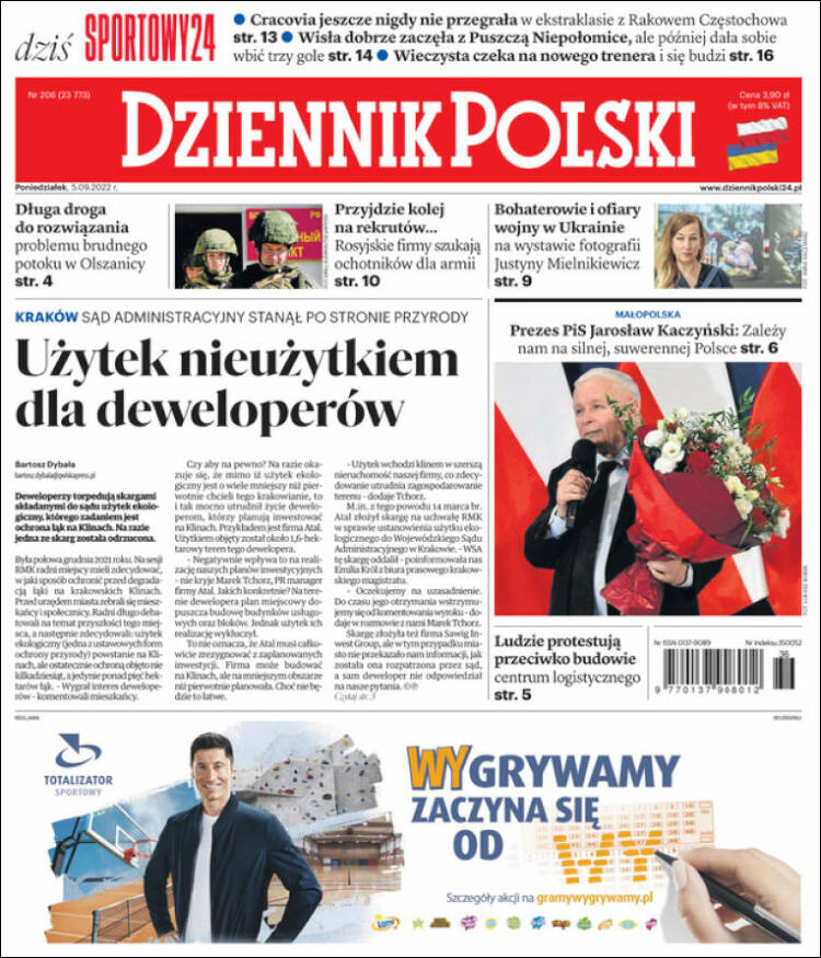 Portada de Dziennik (Polonia)