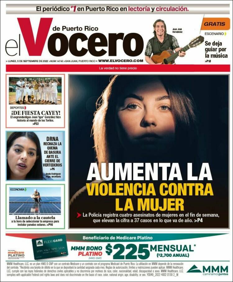 Portada de Vocero (Puerto Rico)