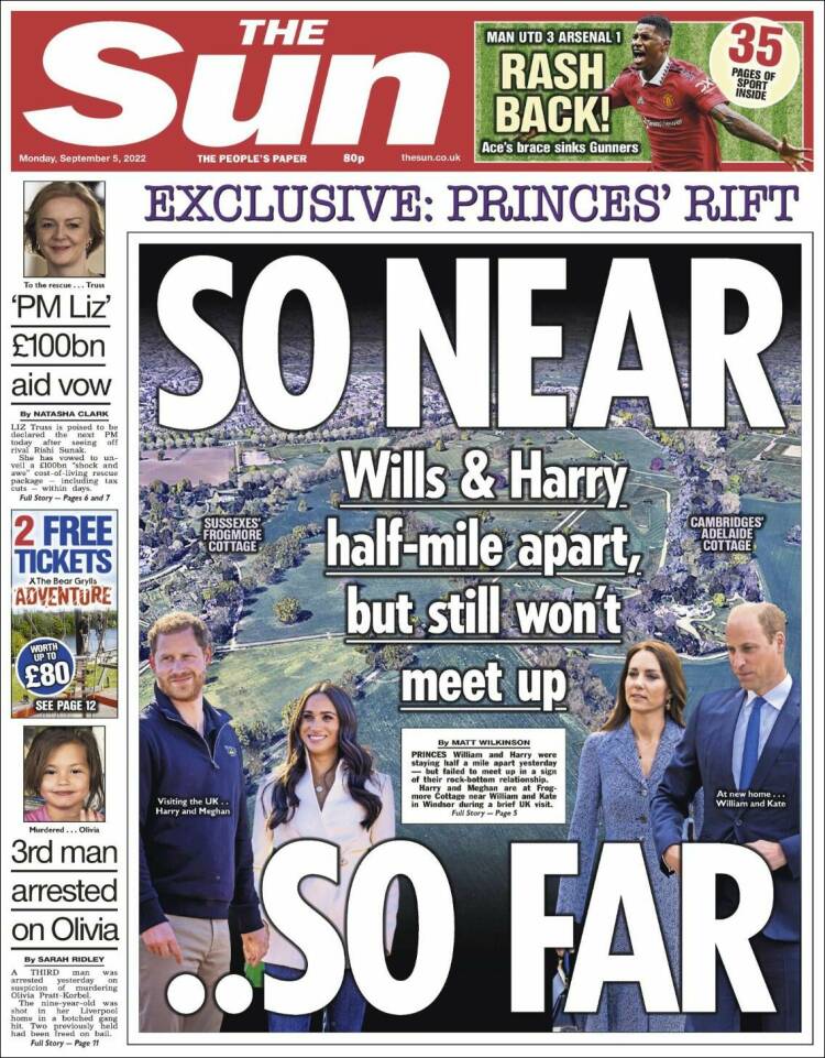 Portada de The Sun (Reino Unido)